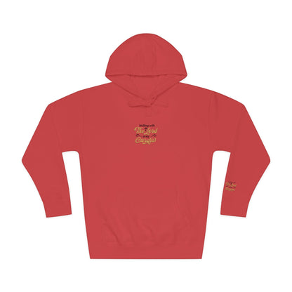 Religious Fleece Hoodie - Walking with the Lord Printify