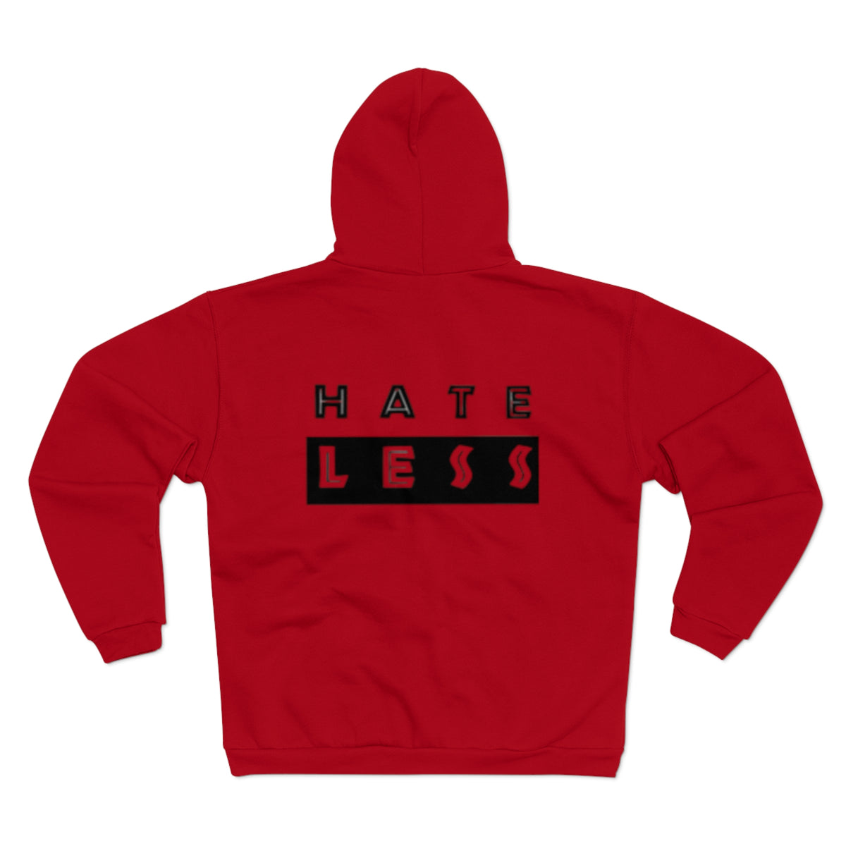 Unisex Hate Less Zip Hoodie - Comfortable & Stylish Sweatshirt for Positive Vibes