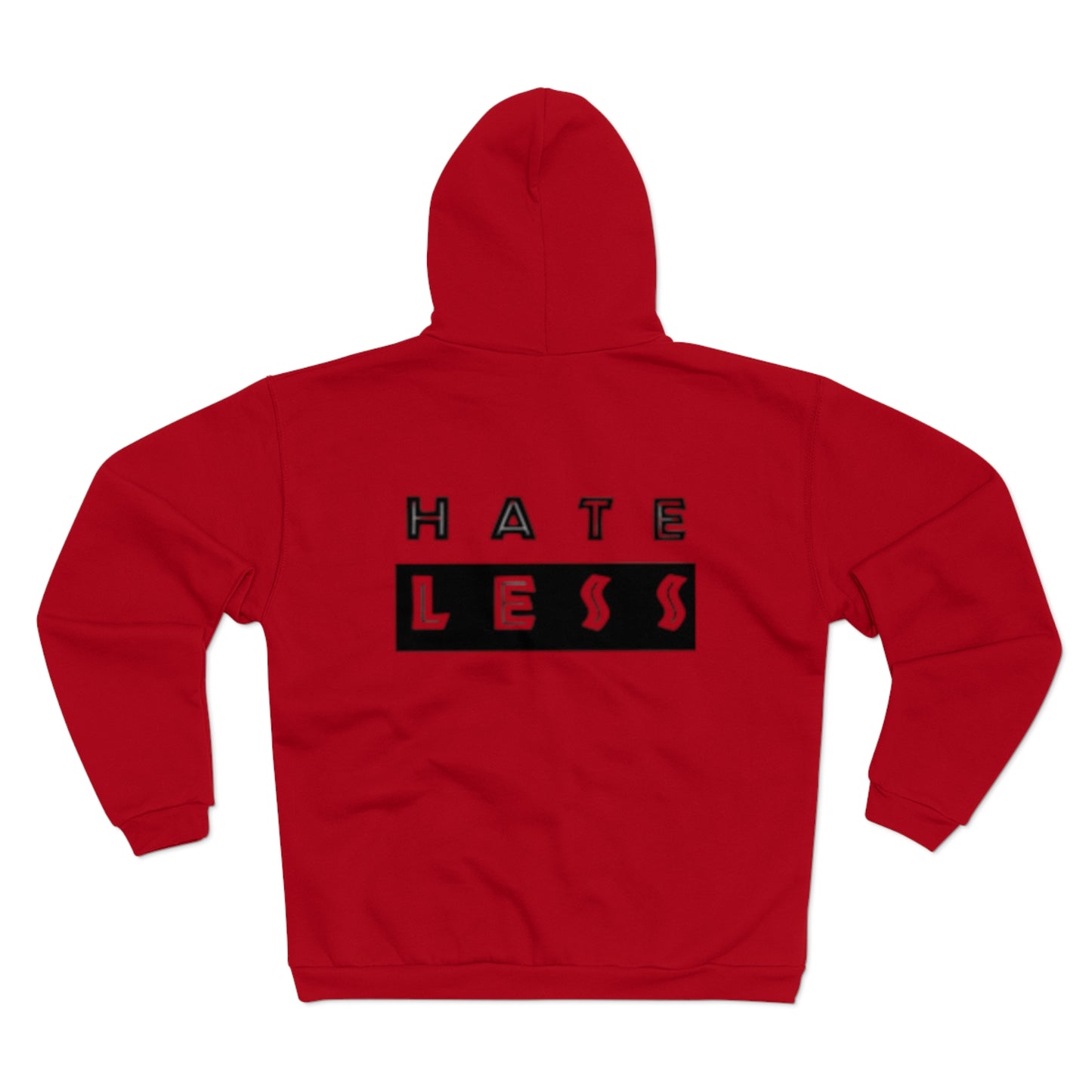 Unisex Hate Less Zip Hoodie - Comfortable & Stylish Sweatshirt for Positive Vibes