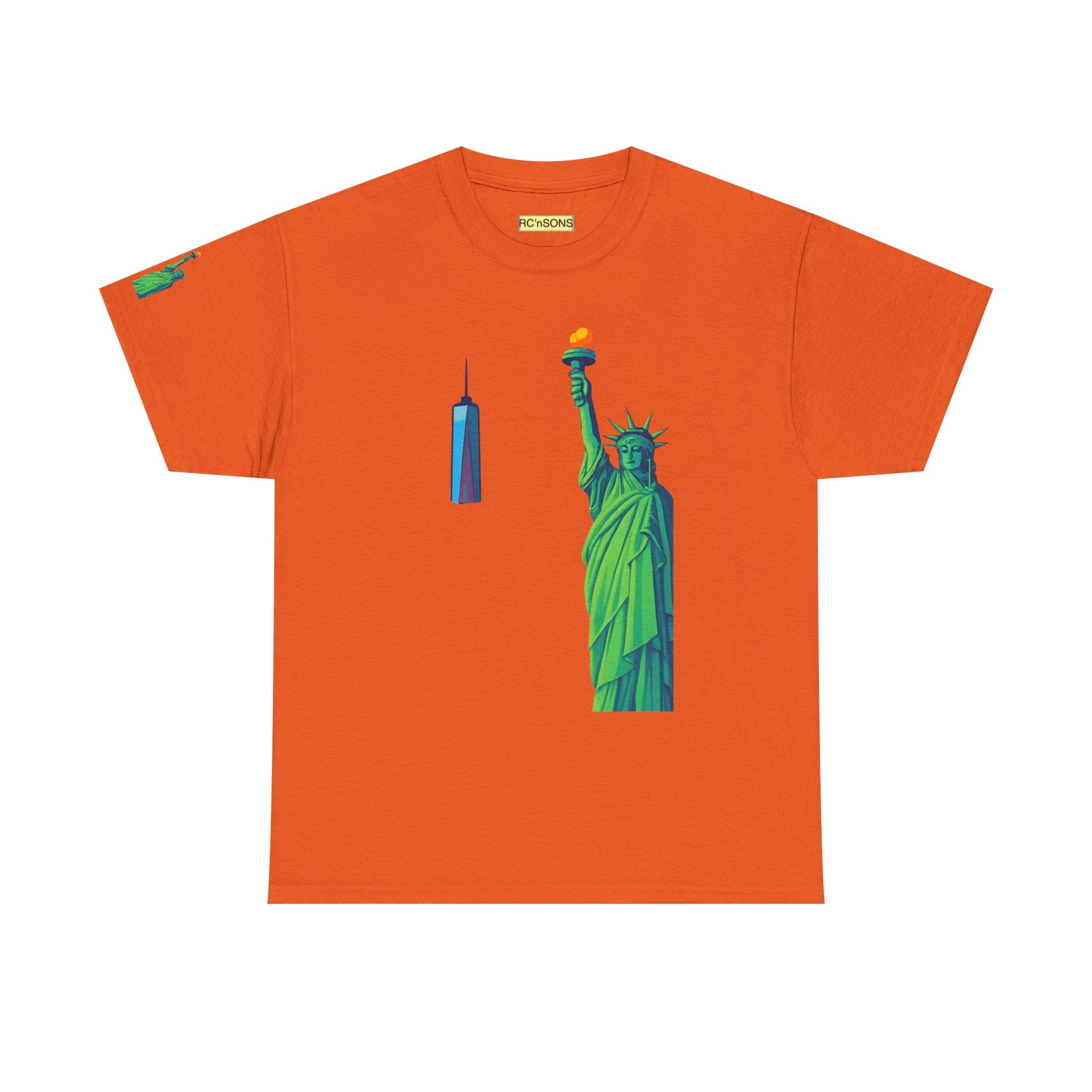 Statue of Liberty Tee, Unisex Heavy Cotton Tee, Graphic T-Shirt, Vintage Style Shirt, Gift for Freedom Lovers, New York Pride Printify