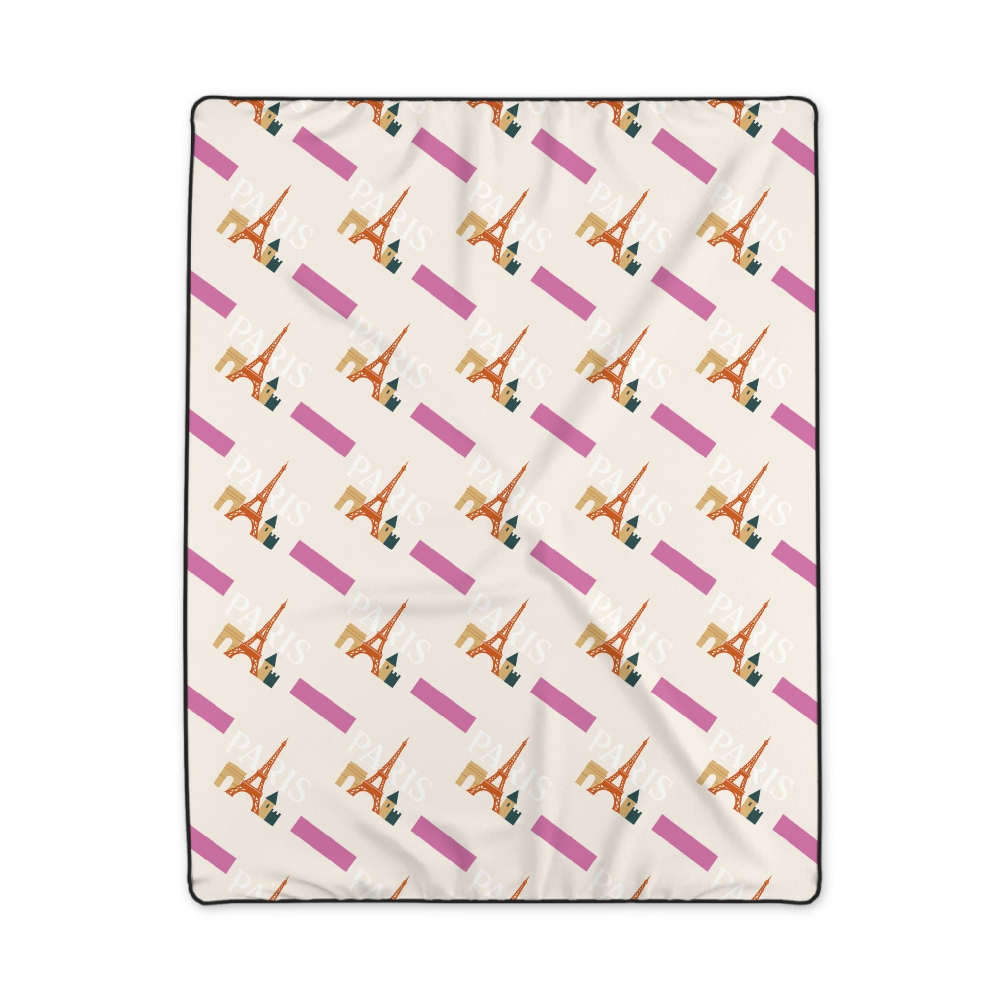 Cozy Parisian Blanket, Soft Throw Blanket for Home Decor, Eiffel Tower Blanket, Gift for Travelers, Cute Blanket for Couples Printify