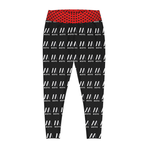 Active Plus Size Leggings - Move Your Body, Comfortable Fitness Wear, Workout Gear, Casual Athleisure, Gift for Her Printify