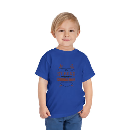 Soyez fort et courageux Tee-shirt pour tout-petits 