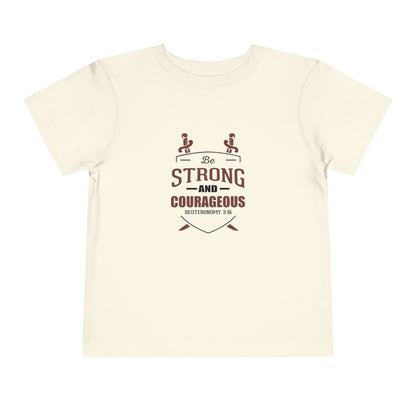 Soyez fort et courageux Tee-shirt pour tout-petits 
