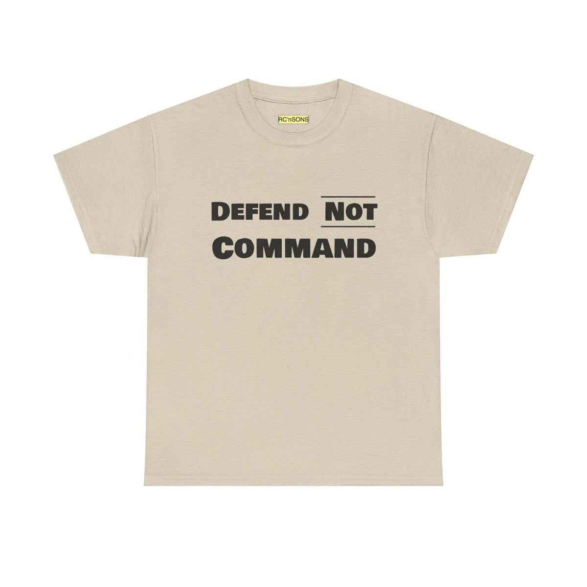 Defend Not Command Unisex Heavy Cotton Tee, Motivational T-Shirt, Statement Shirt, Unique Gift, Casual Wear, Everyday Tee Printify