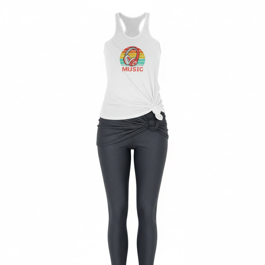 Women's Ideal Racerback Tank-Music Design