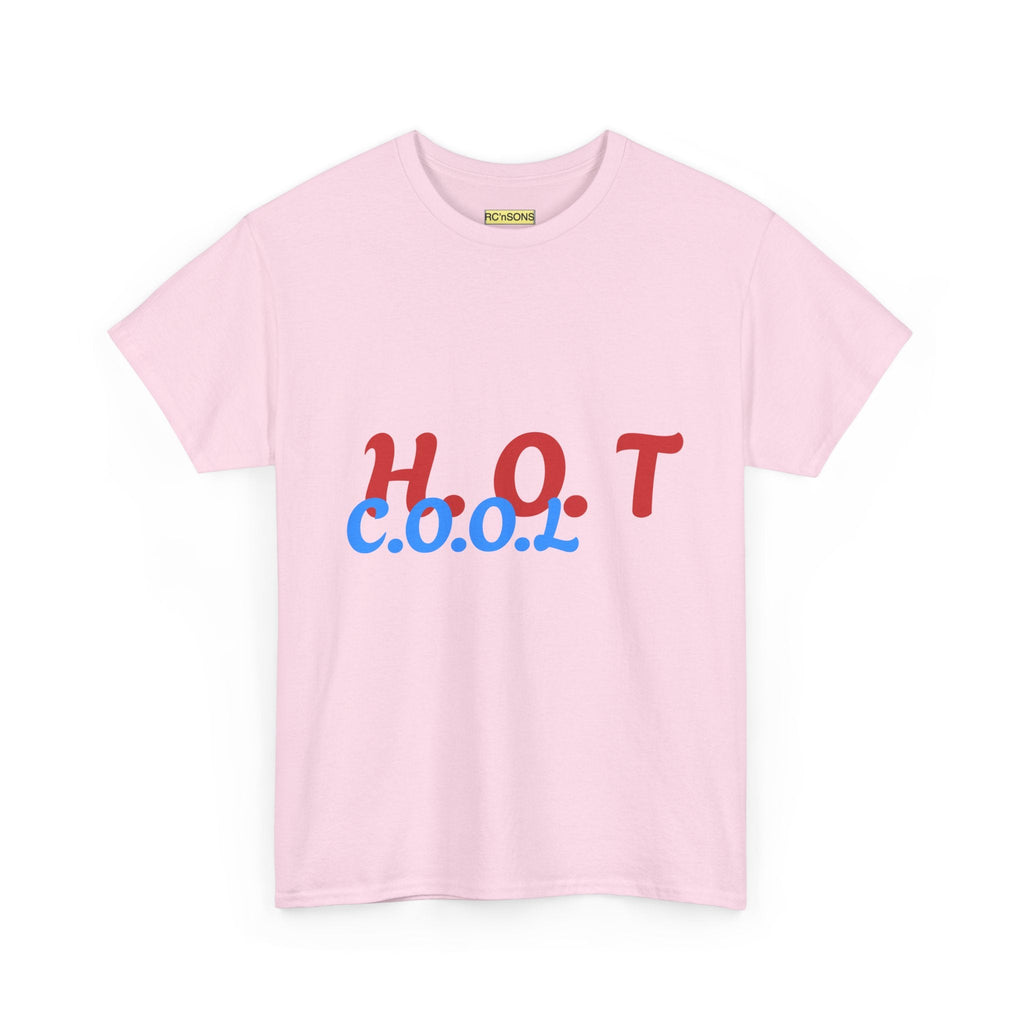 Cool & Trendy Unisex Heavy Cotton Tee - H.O.T. C.O.O.L. Graphic Shirt, Casual Wear, Gift for Friends, Summer Style, Streetwear Printify