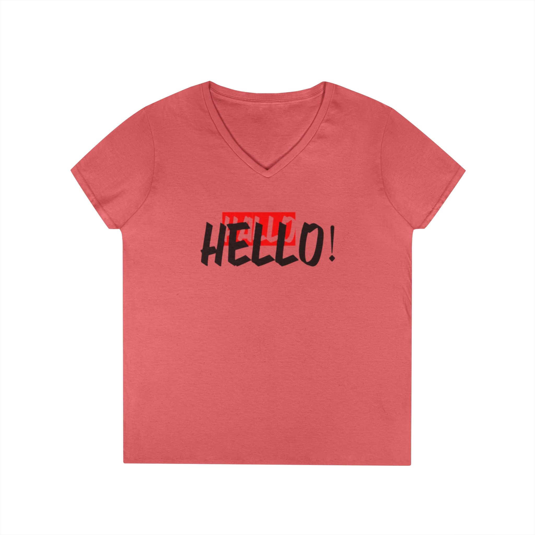 Chic Hello V-Neck T-Shirt for Women