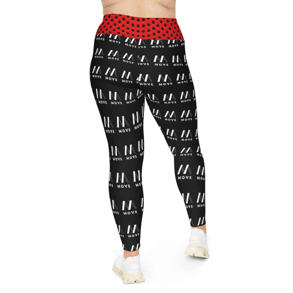 Active Plus Size Leggings - Move Your Body, Comfortable Fitness Wear, Workout Gear, Casual Athleisure, Gift for Her Printify