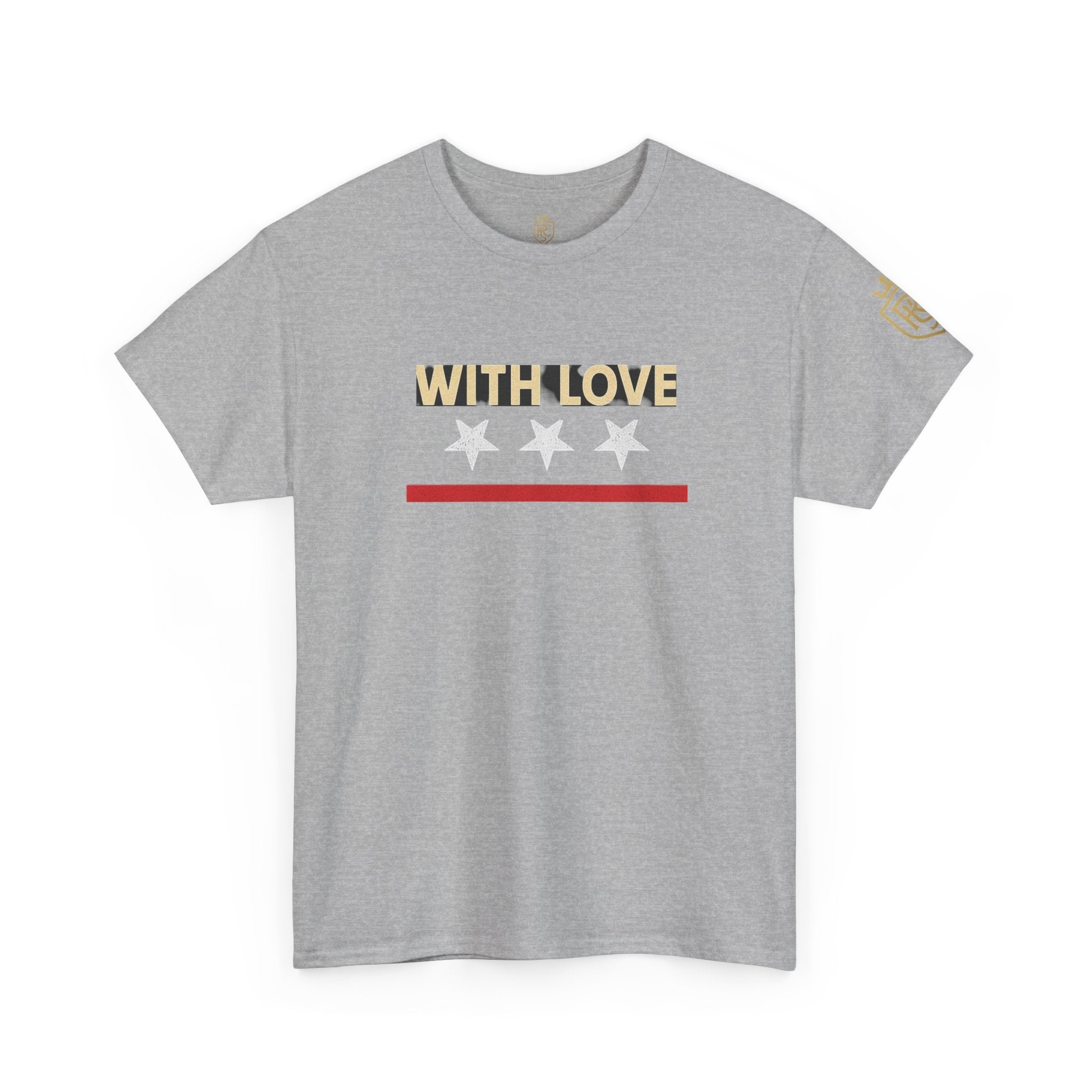 Stylish Unisex Heavy Cotton Tee - 'With Love' Statement Shirt, Casual Wear, Gift for Her, Gift for Him, Everyday Comfort Printify