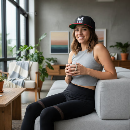 Stylish Embroidered Flat Bill Cap, Trend Snapback Printify