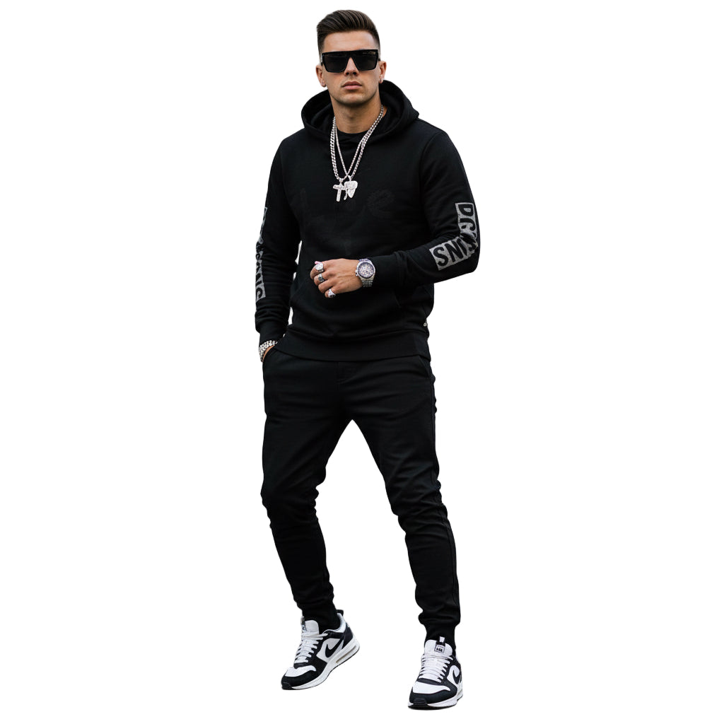 Unisex Love Graphic Hooded Long Sleeve Tee, Casual Hoodie, Gift for Him/Her, Everyday Wear, Outdoor Activities, Winter Layer Printify