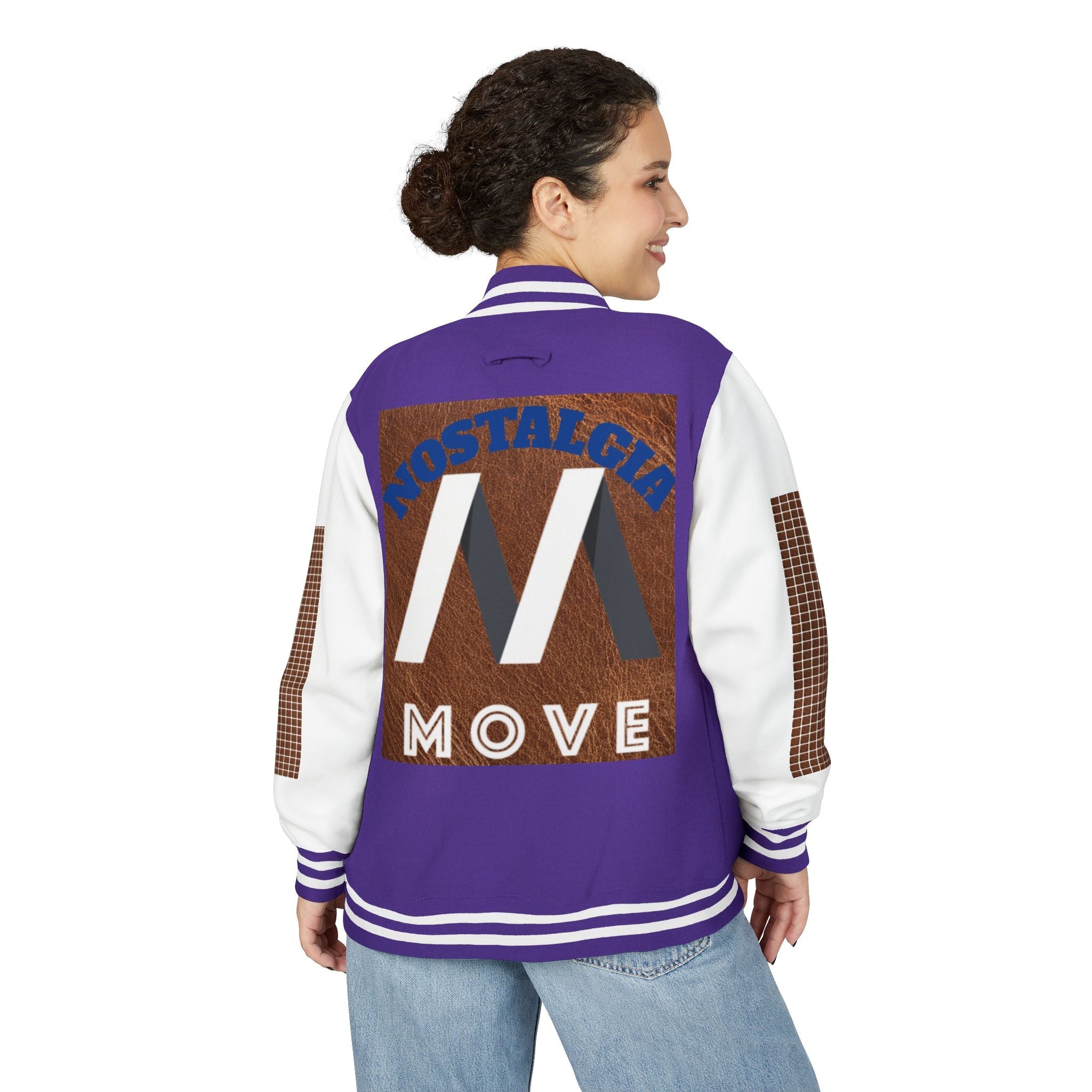 Vintage-Inspired Heavyweight Letterman Jacket, Unisex Varsity Jacket, Retro College Apparel, Perfect for Game Day, Nostalgia Move Style Printify
