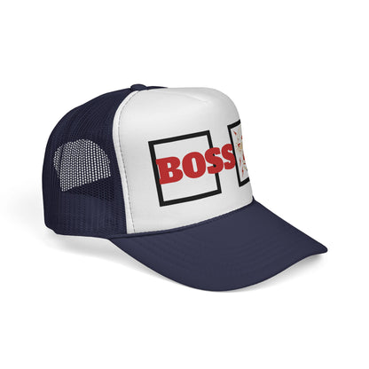 Bold Boss Trucker Cap - Eye-Catching Statement Hat for Leaders, Cool Gifts for Him & Her, Fun Outdoor Style, 'Boss' Design