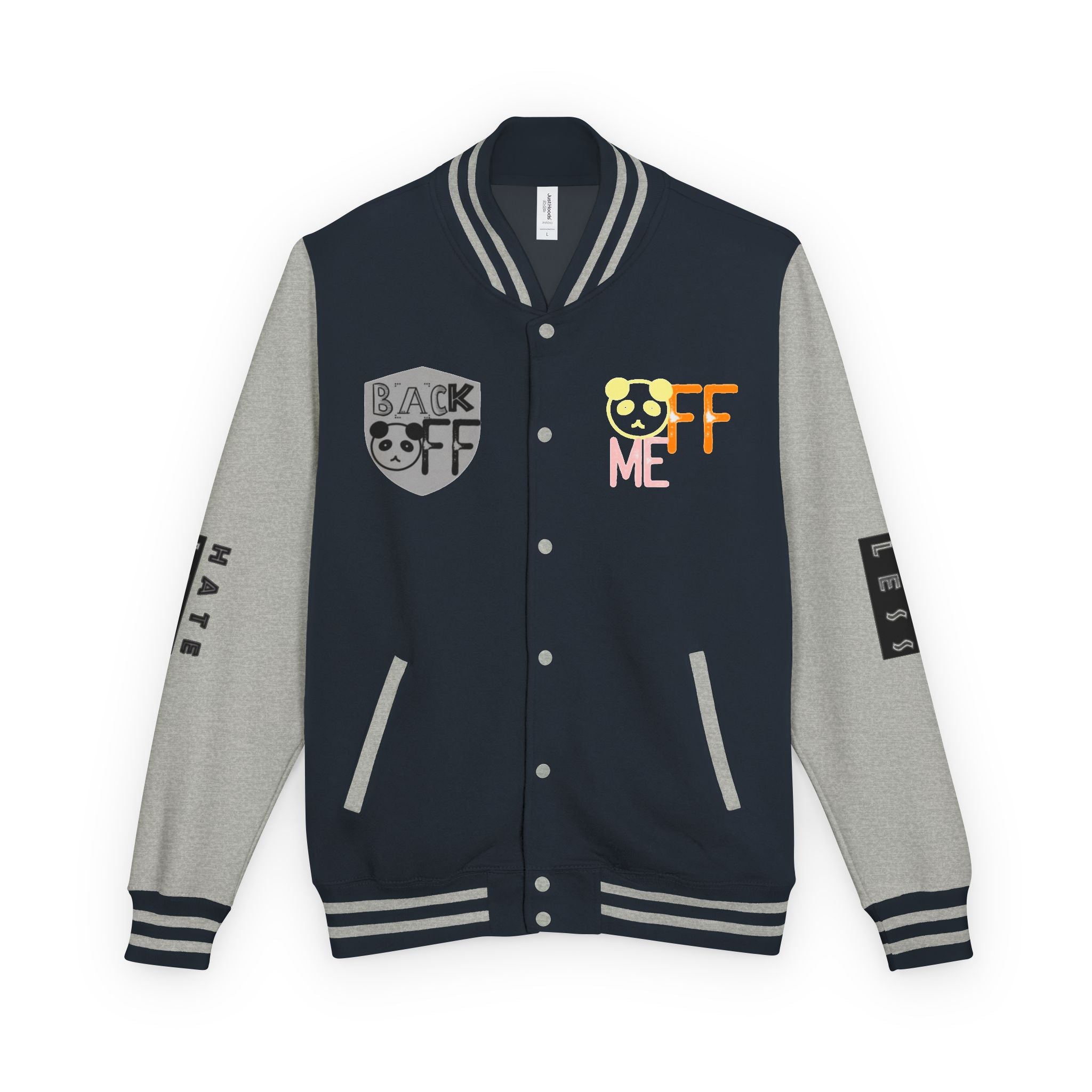 Unisex Heavyweight Letterman Jacket - Fun Panda Graphic Design