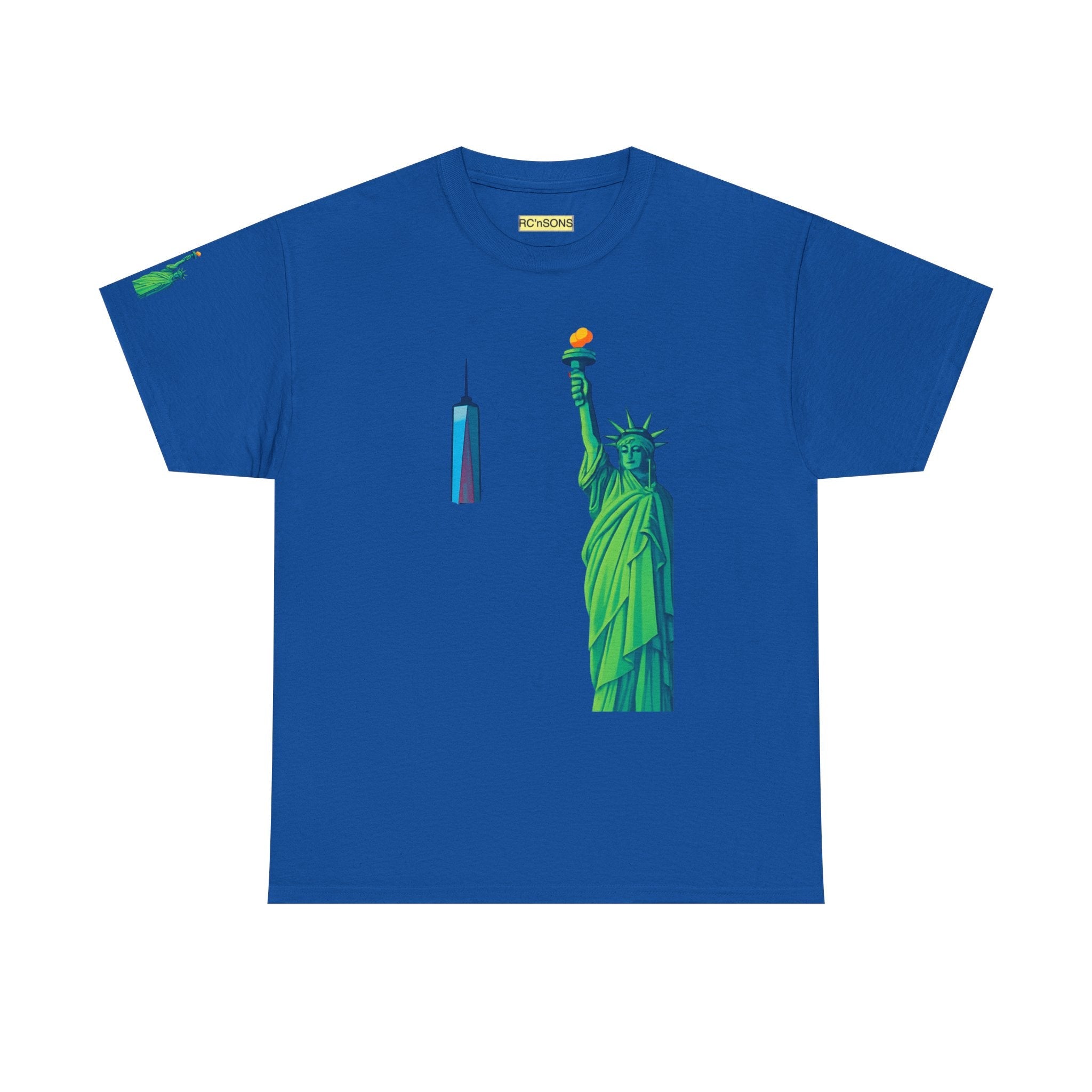 Statue of Liberty Tee, Unisex Heavy Cotton Tee, Graphic T-Shirt, Vintage Style Shirt, Gift for Freedom Lovers, New York Pride Printify