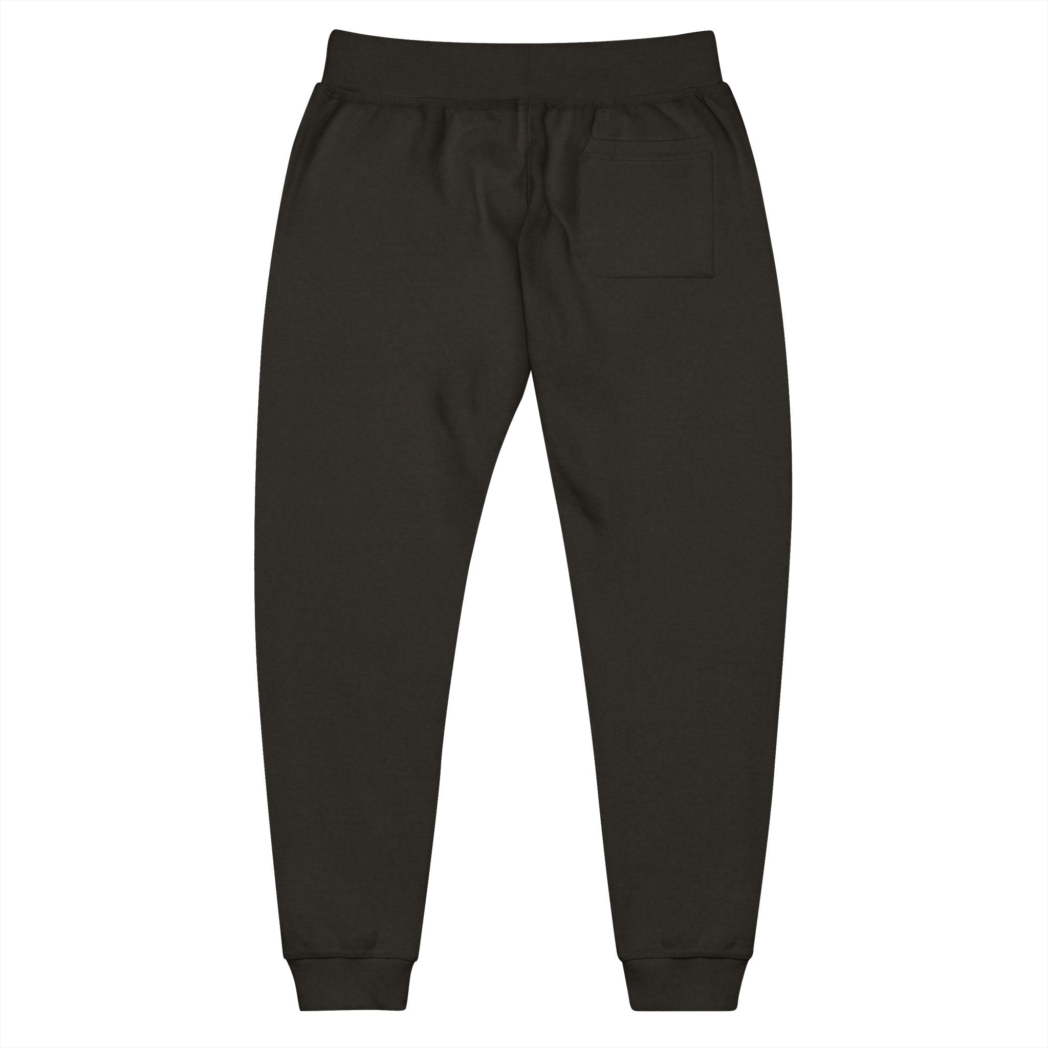 Cozy Cat Embroidered Fleece Sweatpants for Relaxation & Lounging Printify