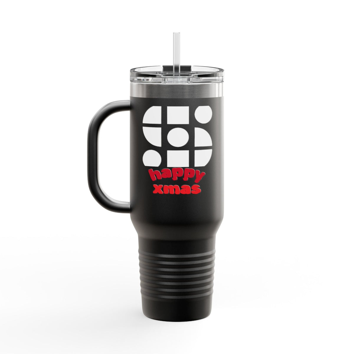 Travel Mug - 'Happy Xmas' Design Printify