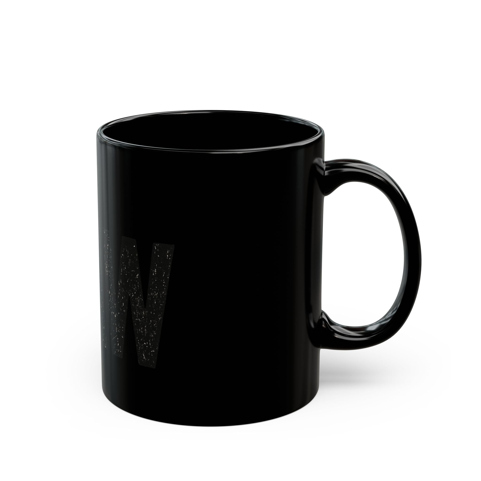 Black Mug with H.O.T RAW Design - Unique Gift, Coffee Lover, Kitchen Decor, Casual Drinkware, Home or Office Mug Printify