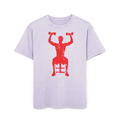 Oversize Tee - Off To Gym Acid Washed Men's T-Shirt