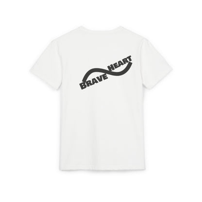 Brave Heart Unisex Sueded T-Shirt | Inspirational Graphic Tee, Casual Wear, Gift for Friends, Self-Love Reminder, Motivational Apparel