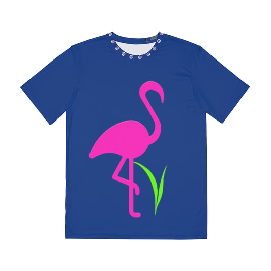 Polyester Tee - Universal Flamingo Print