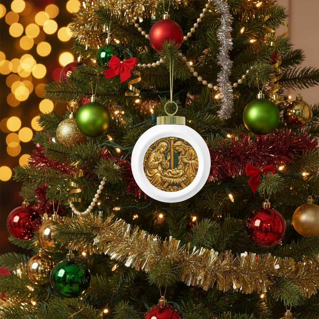 Christmas Ball Ornament - Happy Holidays Printify