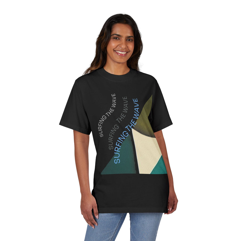 Surfing the Wave Graphic Tee, Casual T-Shirt, Beach Shirt, Summer Style, Unisex Apparel, Gift for Surfers Printify