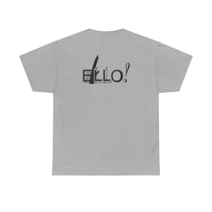 Funny Unisex Heavy Cotton Tee - "ELLO!" Graphic Shirt for Casual Days