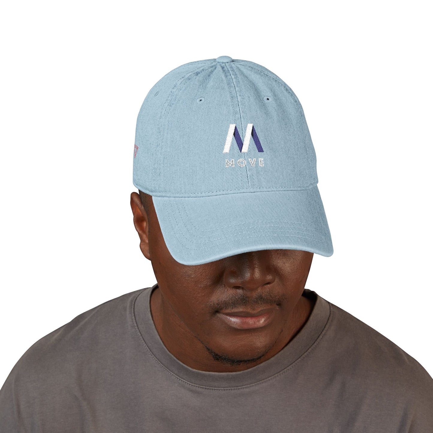 Embroidered Denim Hat - Move Design Printify