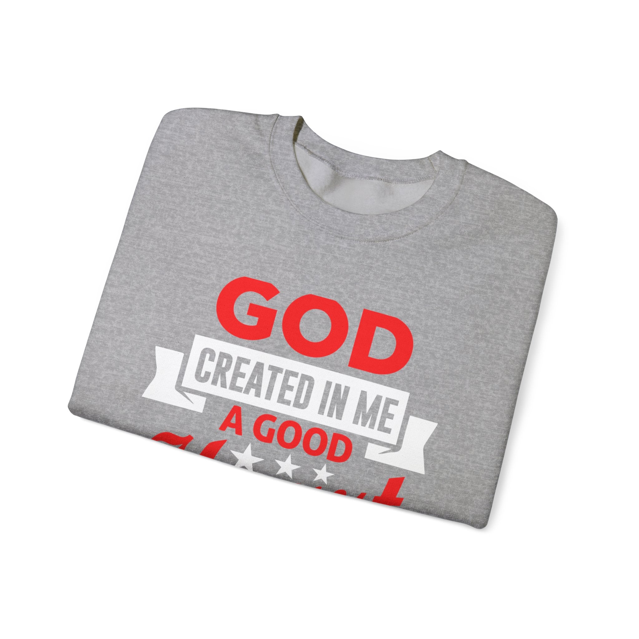 Dieu a créé en moi un sweat-shirt unisexe au bon cœur 