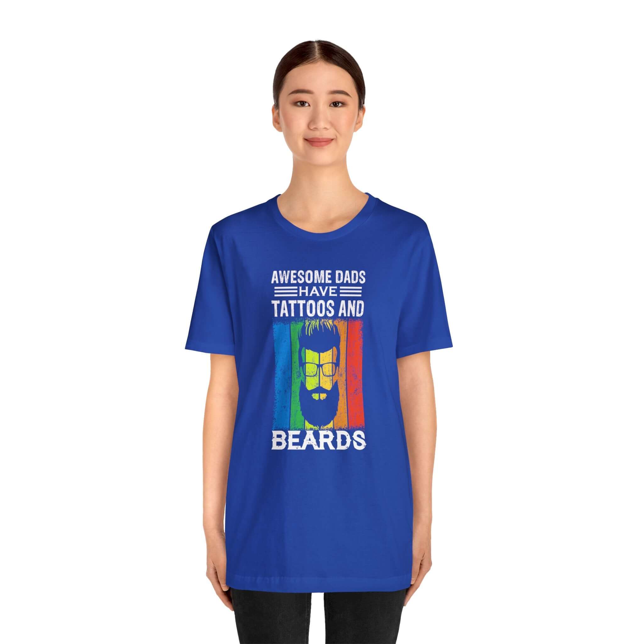 Awesome Dads Have Tattoos And Beards Unisex Tee - RC’nSONS