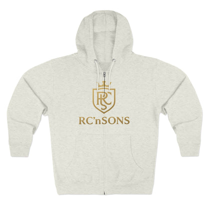 Stylish Unisex Zip Hoodie, Cozy Sweatshirt, Perfect Gift for Family, Casual Wear, Holiday Outfits, Logo Apparel Printify
