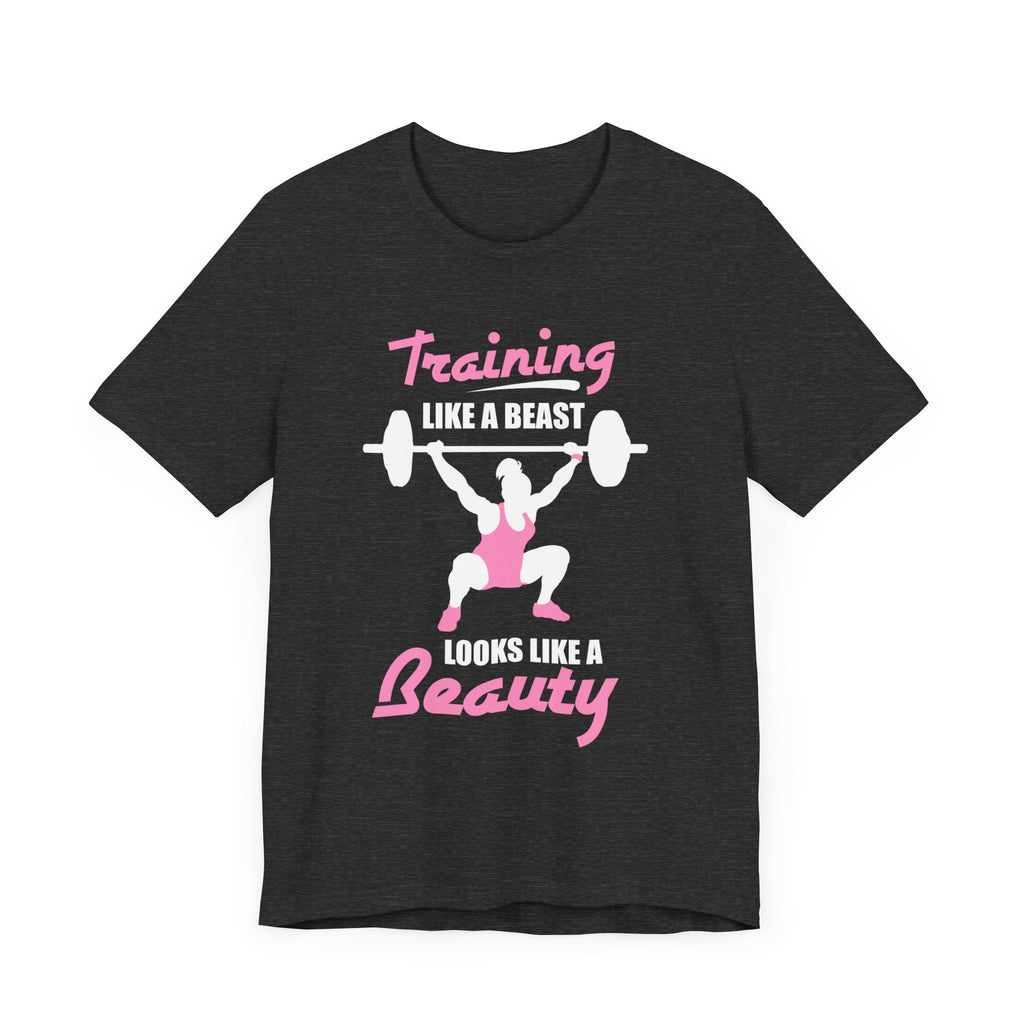 S’entraîner comme une bête ressemble à un tee-shirt unisexe de beauté 