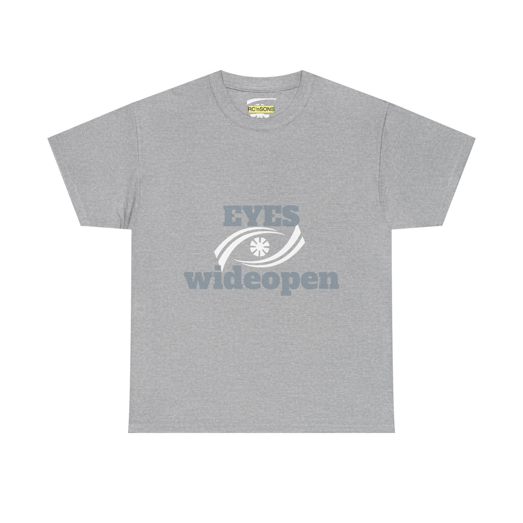 Eyes Wide Open Unisex Heavy Cotton Tee | Everyday Wear, Gift for Dreamers, Casual Shirt, Inspirational Apparel, Unisex T-Shirt Printify