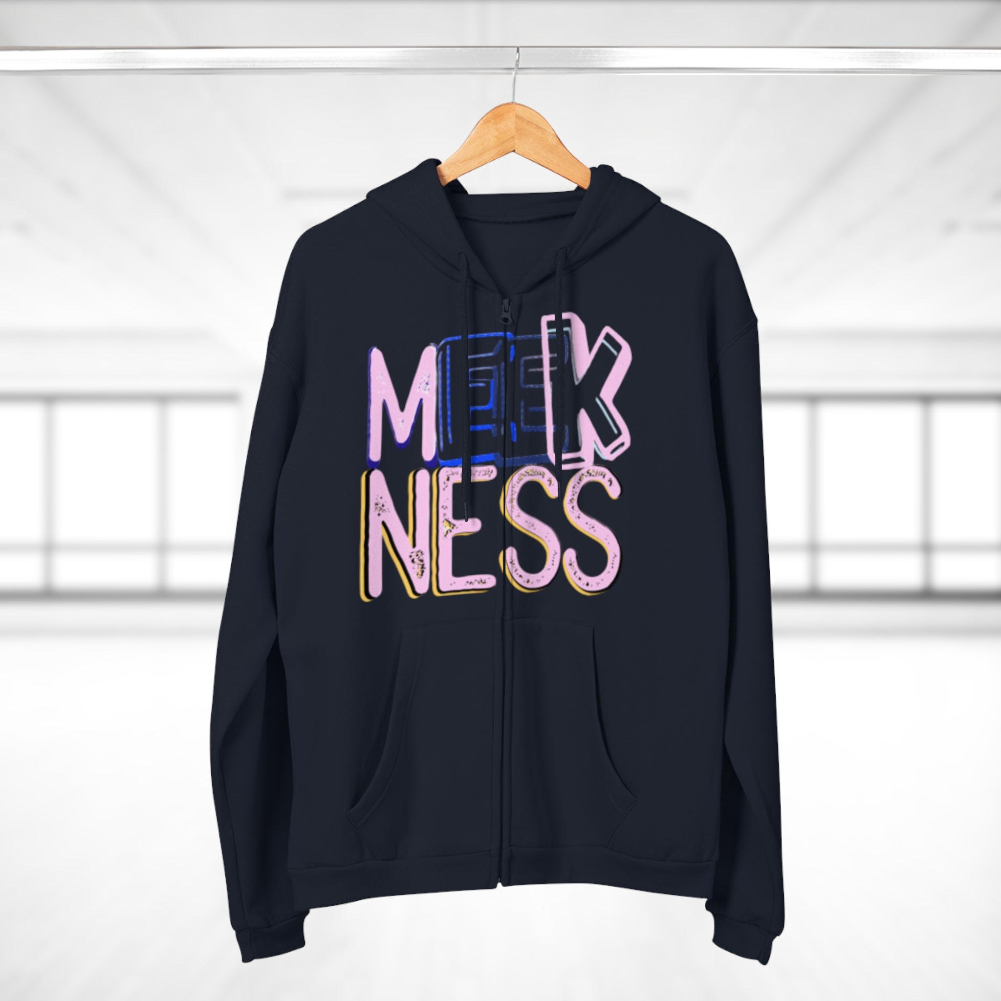 Meekness Unisex Hooded Zip Sweatshirt - Stylish Graphic Zip Hoodie for Everyday Comfort