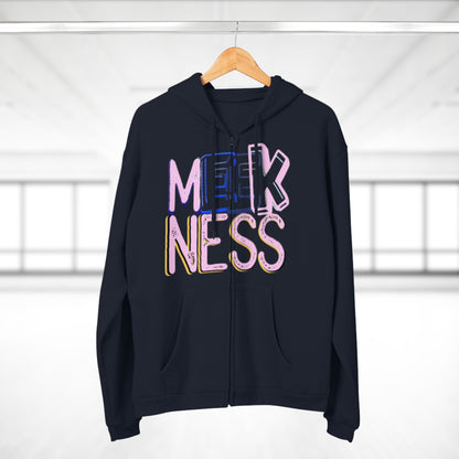 Meekness Unisex Hooded Zip Sweatshirt - Stylish Graphic Zip Hoodie for Everyday Comfort