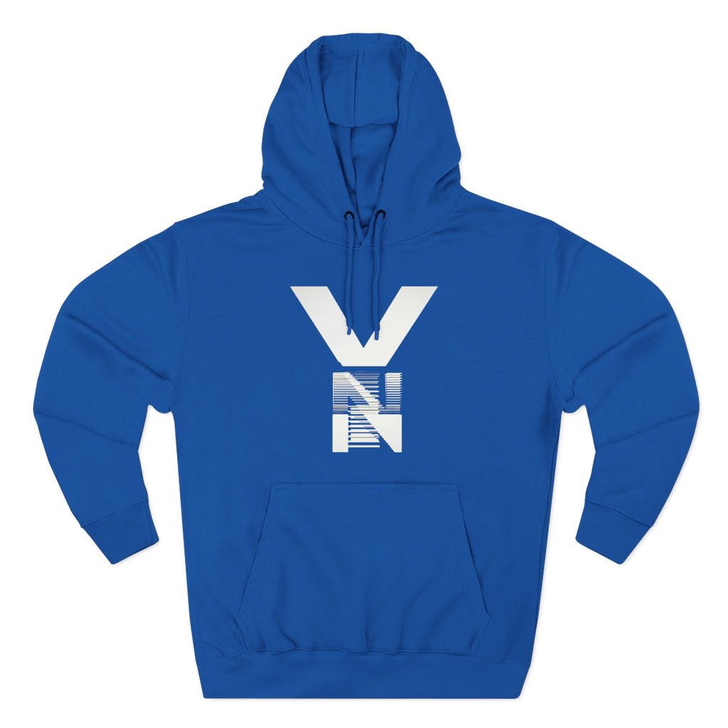 Stylish Three-Panel Fleece Hoodie Printify