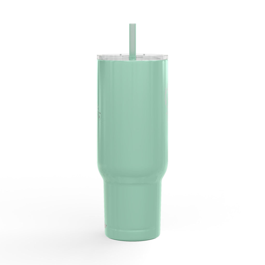 Tumbler with Lid, 40oz - 'Hello Santa' Engraved Design Printify