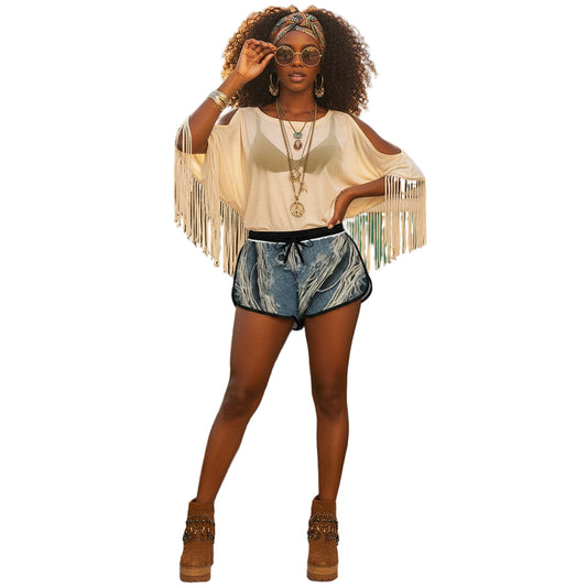 Stylish Women's Relaxed Shorts - Boho Vibe, Casual Summer Wear, Beach Ready, Birthday Gift, Vacation Essential Printify