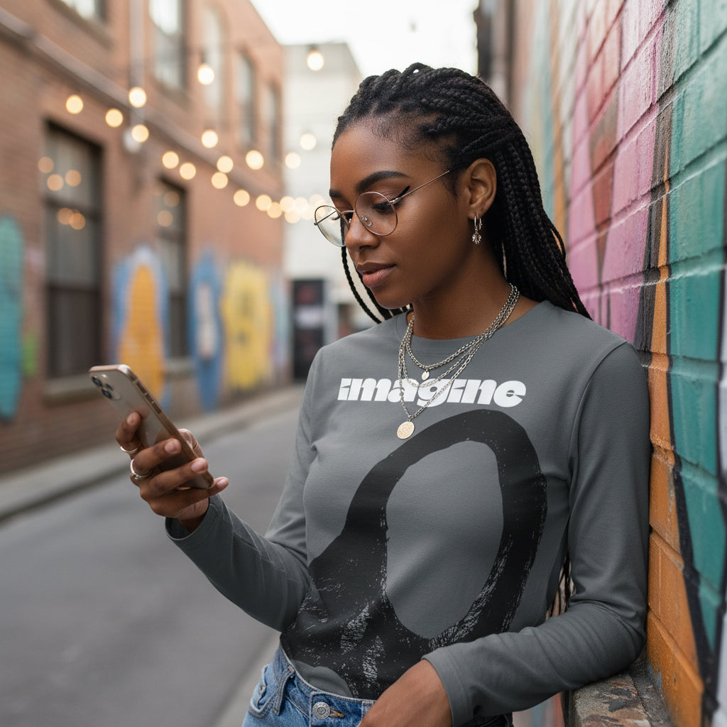 Long Sleeve Shirt - Frc Art Imagine Triggers Individual Imagination Design Printify