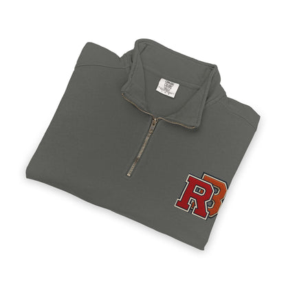 Quarter-Zip Sweatshirt — Retro 'RB' Varsity Logo Pullover Printify