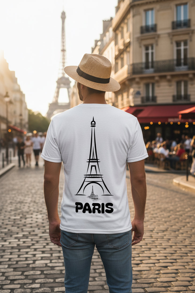 Paris-Unisex Cut & Sew Tee Printify