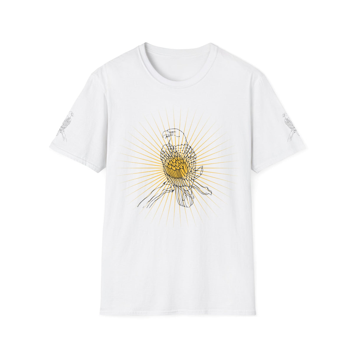 Rcnsons Unisex Softstyle Eagle Sun Wave T-Shirt