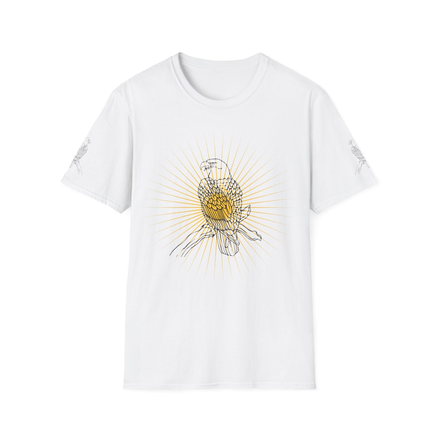 Rcnsons Unisex Softstyle Eagle Sun Wave T-Shirt