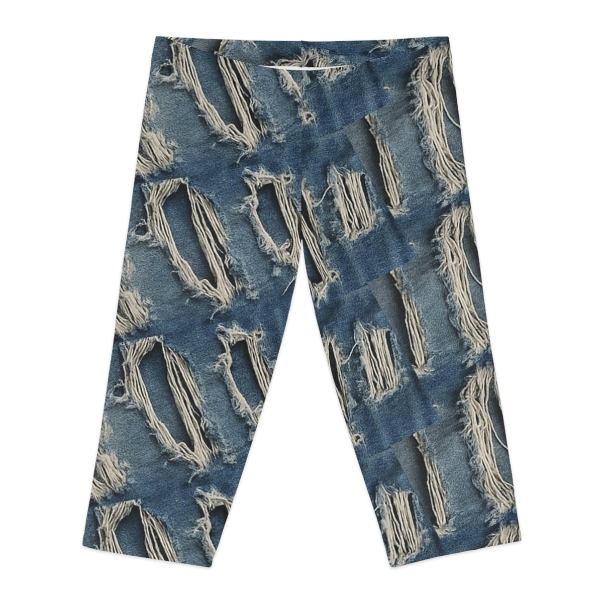 Trendy-Style Women's Capri Leggings, Casual Fashion, Workout Wear, Summer Style, Trendy Activewear Printify