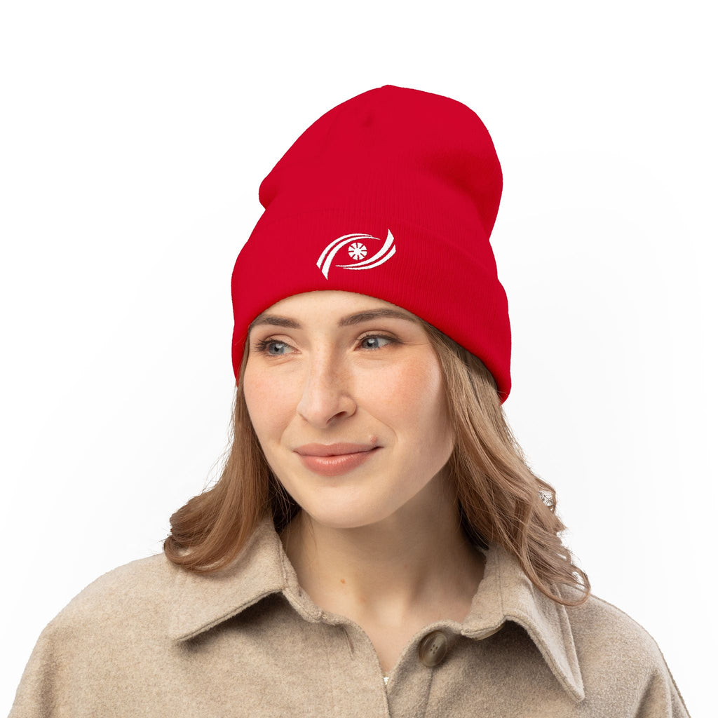 Cozy Embroidered Knit Beanie, Winter Hat, Gift for Him, Gift for Her, Fashion Accessory, Cold Weather Gear, Unique Beanie Printify