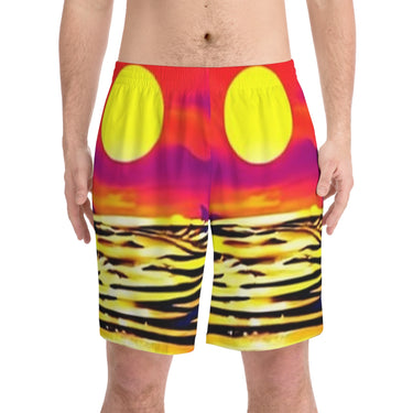 Men's Elastic Beach Shorts (AOP)