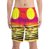 Men's Elastic Beach Shorts (AOP)