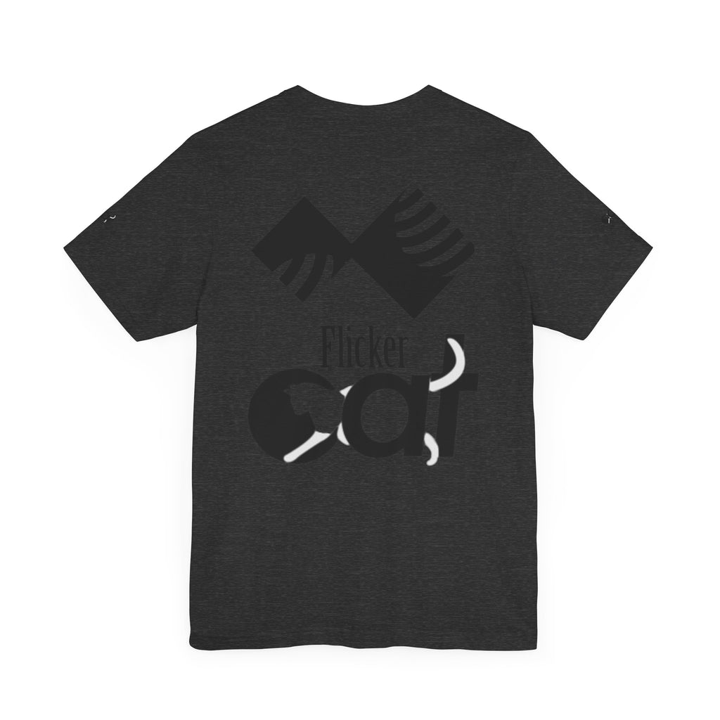 Flicker Cat Graphic Tee - Unisex Jersey Short Sleeve T-Shirt for Cat Lovers